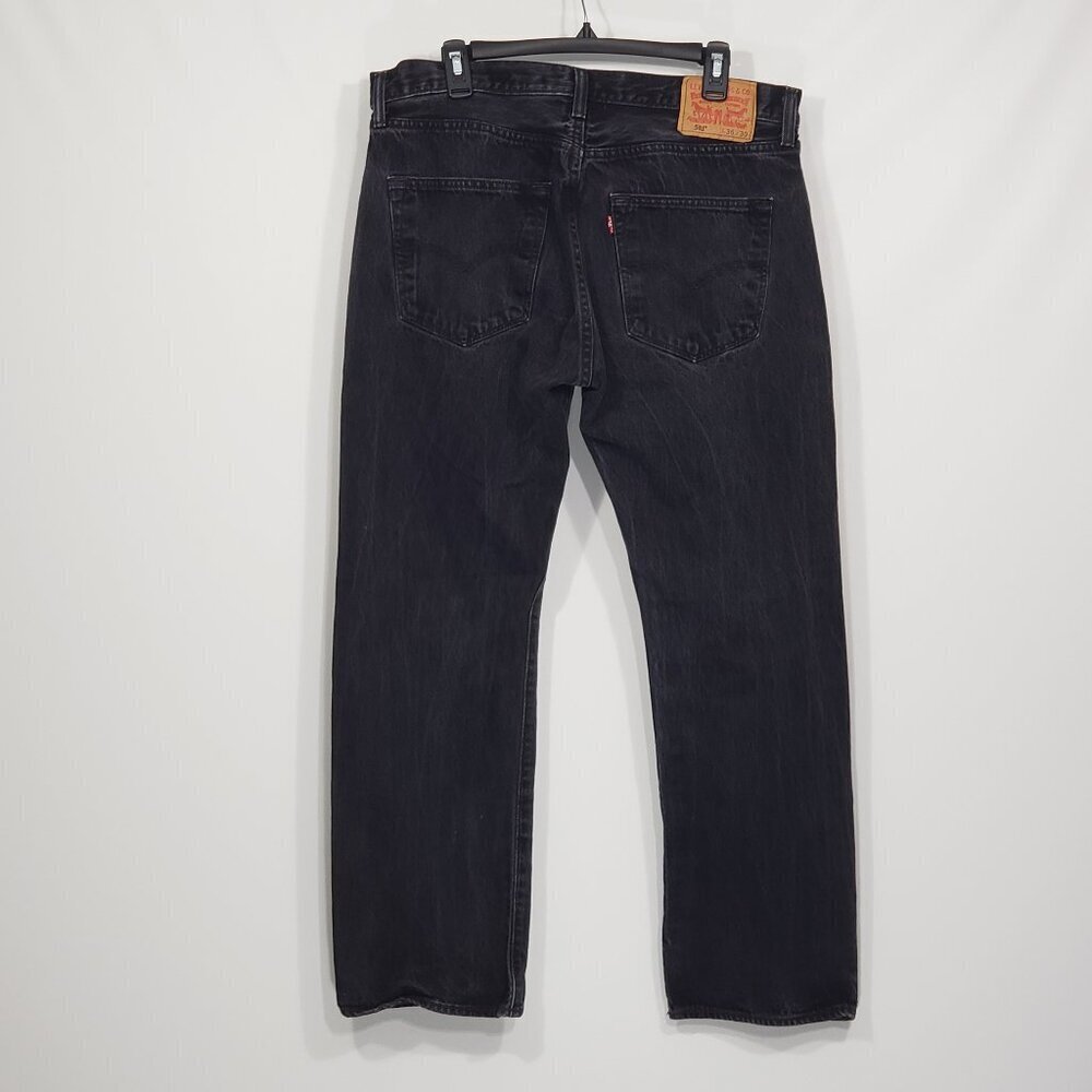 Levis  Black 501 Straight Leg Jeans   Button Fly  Size 36 X 30